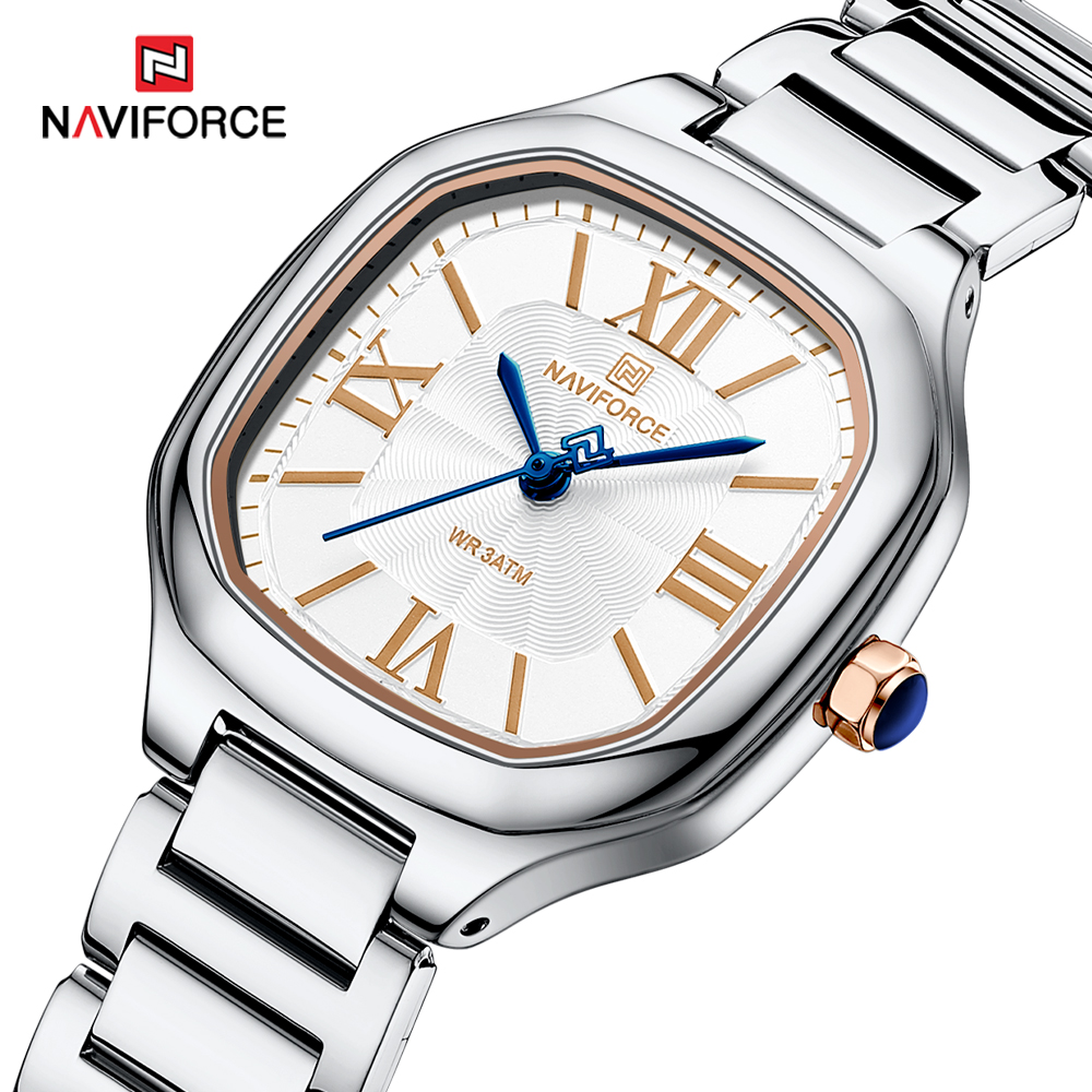 Minimalist Thin Watch - NAVIFORCE 럭셔리 여성용 시계 스퀘어 다이얼