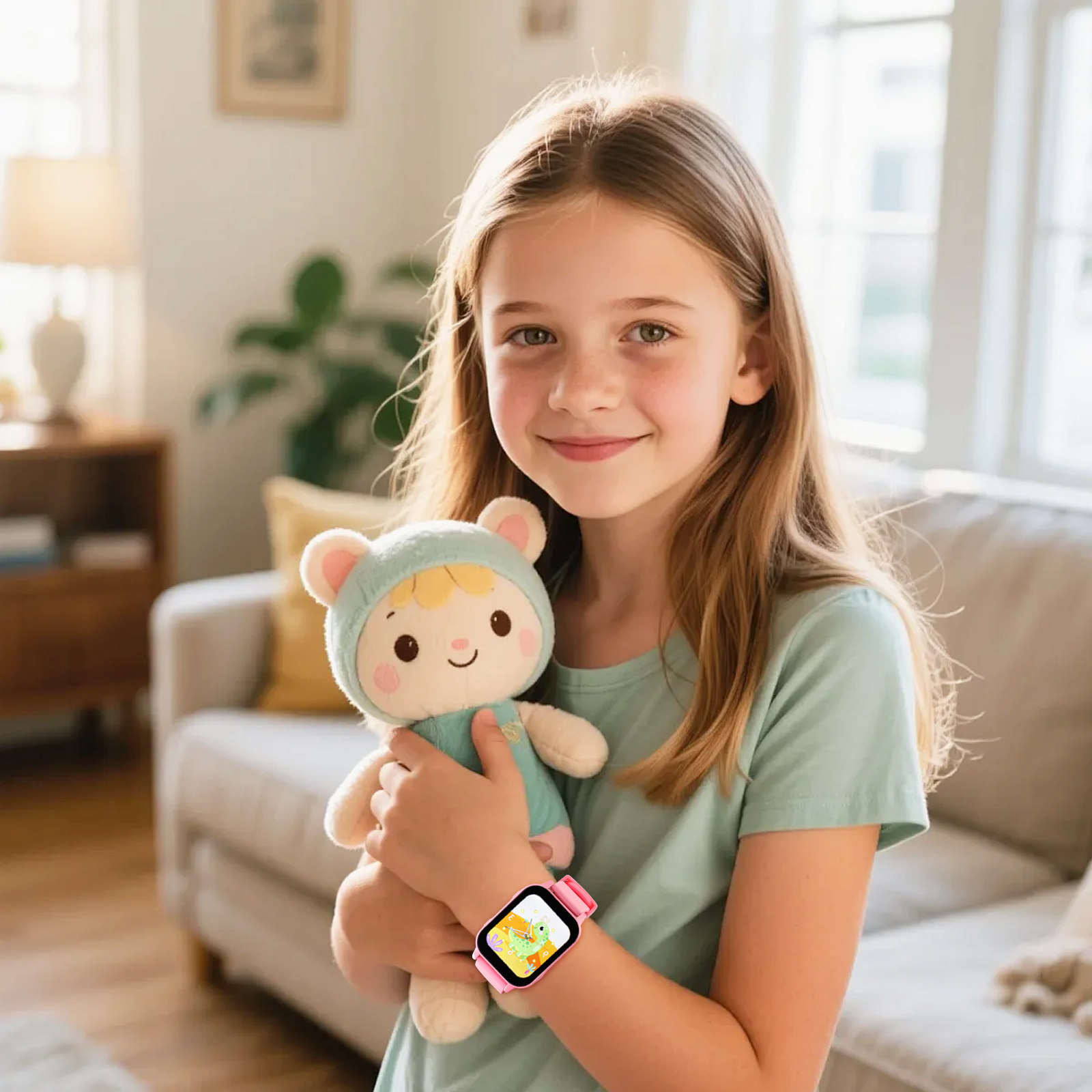 Smartwatch Pink Watches For Kids - 교육 게임이 포함된 어린이용 스마트 시계,