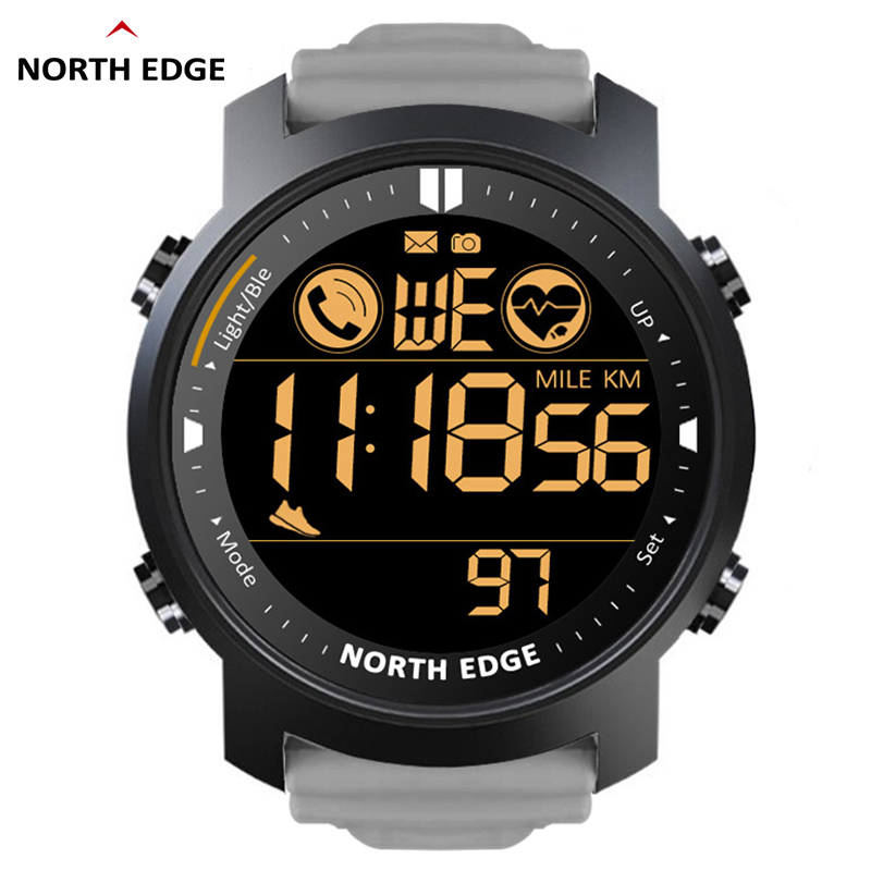 Smartwatch Running Watches For Men - NORTH EDGE 남성용 스마트 워치, 심박수