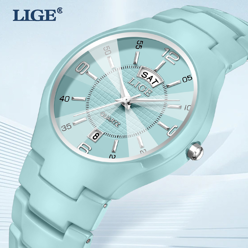 Luxury Ceramic Watch - LIGE 우아한 여성 시계 패션 럭셔리
