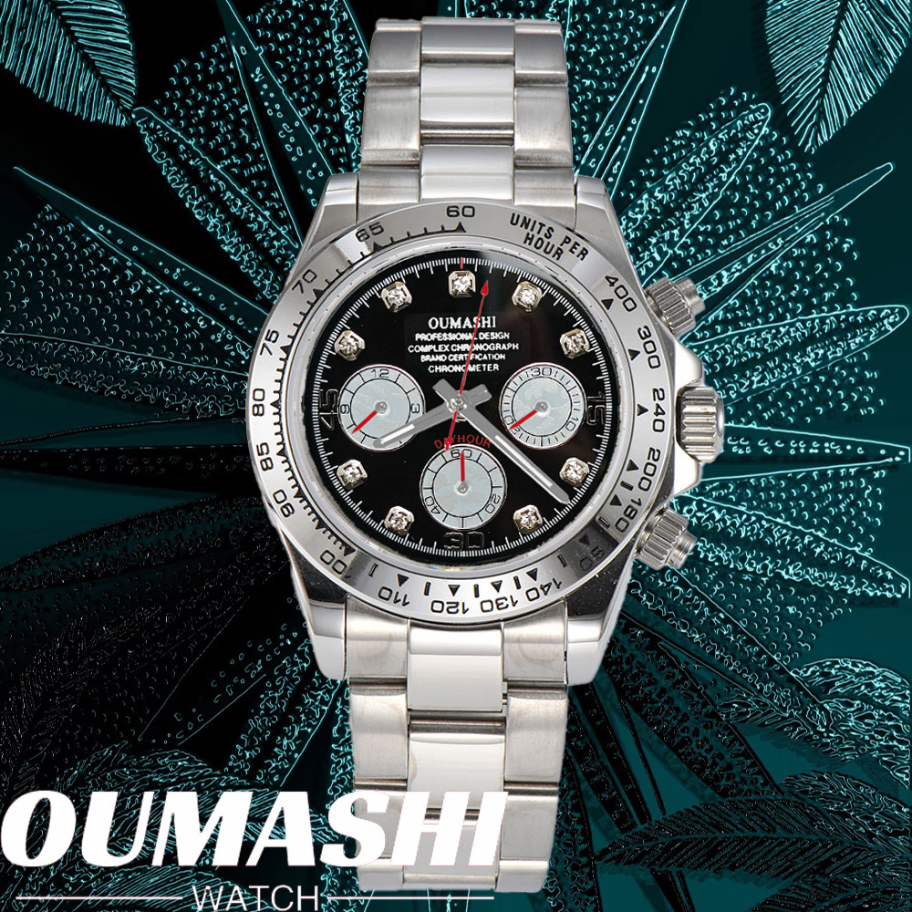 Luxury Ceramic Watch - 럭셔리 VK63 시계 39.3mm 쿼츠 크로노그래프