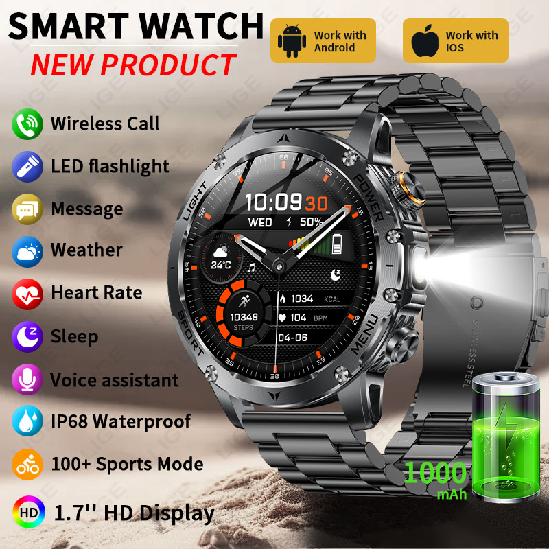 Smartwatch Running Watches For Men - 새로운 1000mAh 배터리 스마트 시계 남성용