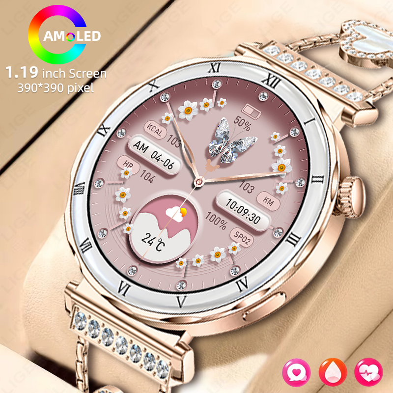 Smartwatch Latest Watches For Women - 럭셔리 스마트 워치 여성용 손목시계 AMOLED