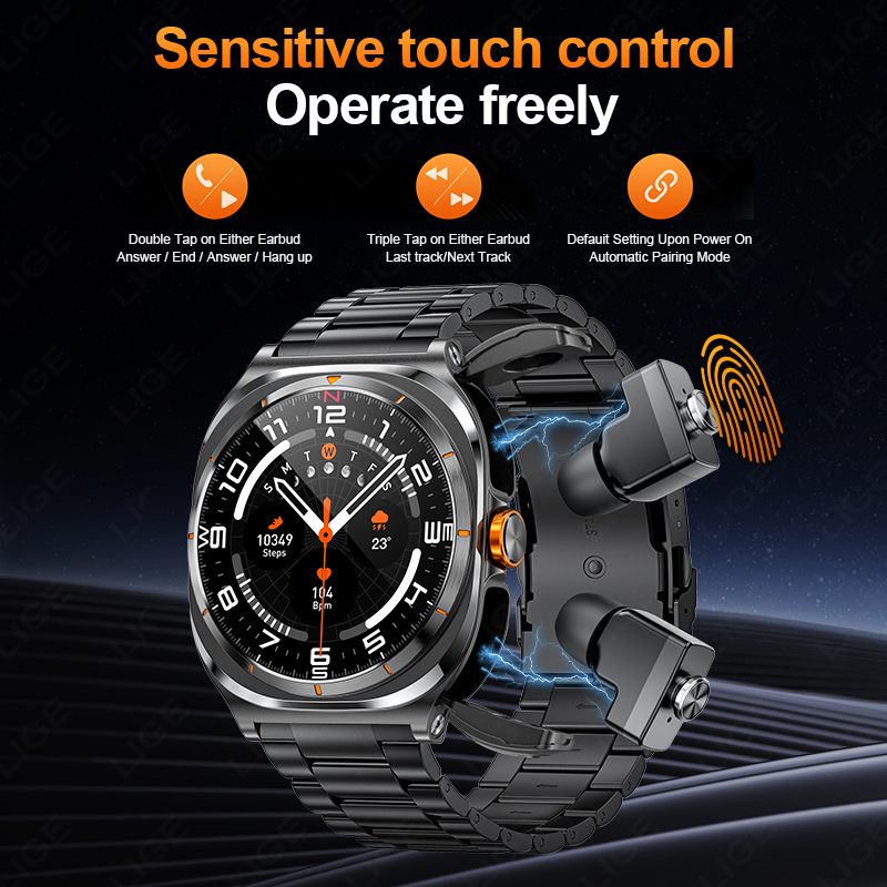 LIGE 2025 시계 무선 이어폰 2-in-1 스마트 - Smartwatch Running Watches For Men 리뷰 및 가격