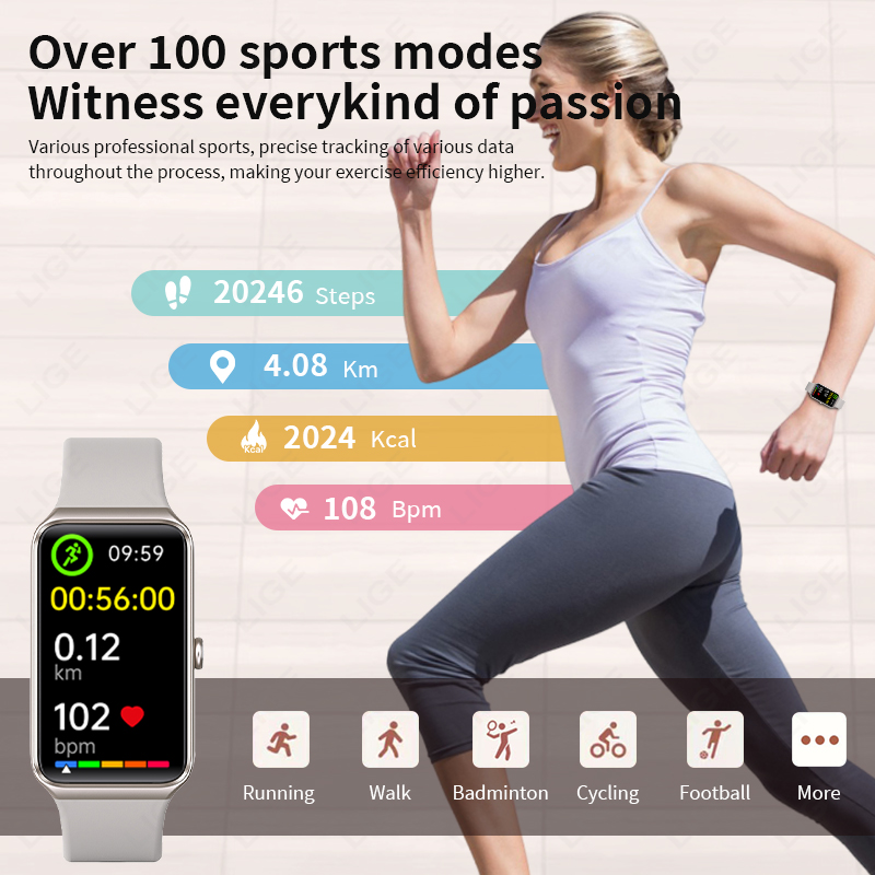 LIGE 패션 스마트 시계 커플 스마트 팔찌 남성 건강 - Smartwatch Latest Watches For Women 리뷰 및 가격