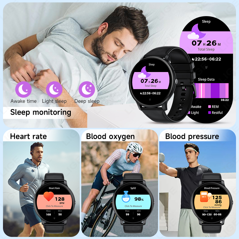 LIGE 블루투스 통화 여성 스마트 시계 남성 스포츠  - Smartwatch Latest Watches For Women 리뷰 및 가격