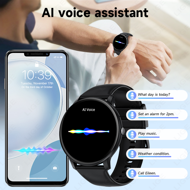 LIGE 블루투스 통화 여성 스마트 시계 남성 스포츠  - Smartwatch Latest Watches For Women 리뷰 및 가격