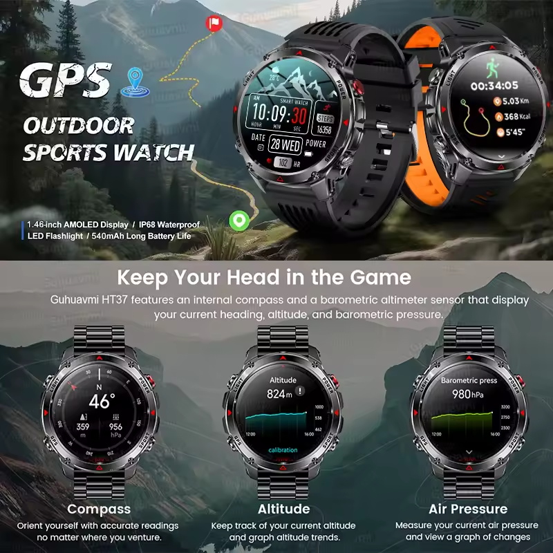 2025 뉴 티렉스 3 아웃도어 GPS 스포츠 스마트워 - Smartwatch Running Watches For Men 리뷰 및 가격