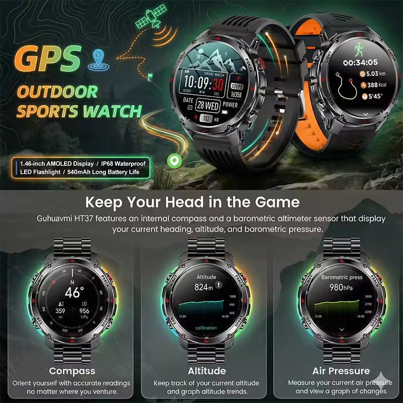 2026 새로운 군사 GPS 스마트 시계 남자 야외 스 - Smartwatch Running Watches For Men 리뷰 및 가격