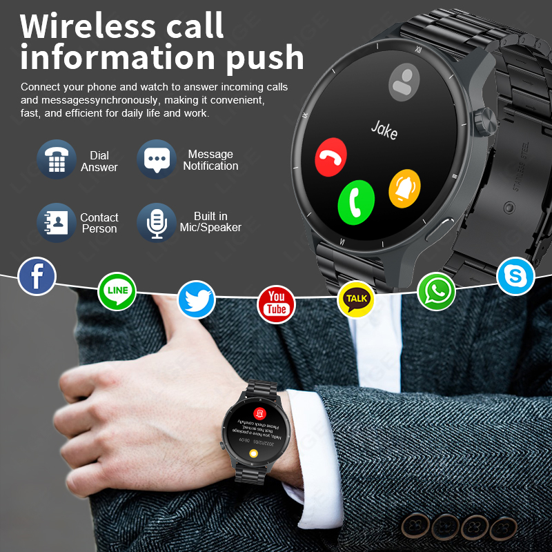 LIGE 3D 다이나믹 다이얼 스마트 워치 여성 남성  - Smartwatch Latest Watches For Women 리뷰 및 가격