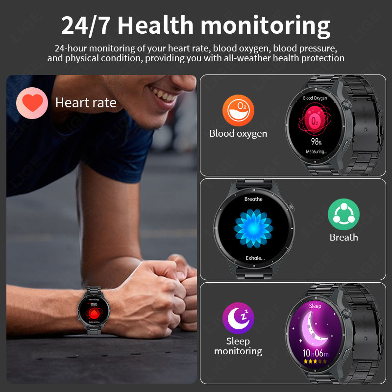 LIGE 3D 다이나믹 다이얼 스마트 워치 여성 남성  - Smartwatch Latest Watches For Women 리뷰 및 가격