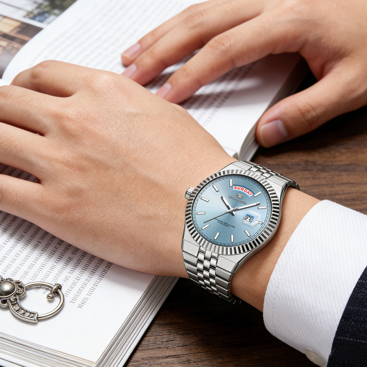 남성용 쿼츠 시계 파일럿 시리즈 40mm 골드 링 심플 - Smartwatch Sports Watches For Men 리뷰 및 가격