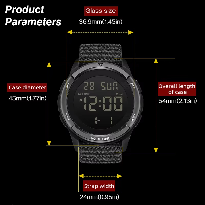 NORTH EDGE 2025 TERRAX 남성용 디지털 - Tide Watch Surf 리뷰 및 가격