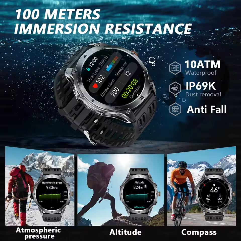 고급 스포츠 스마트워치 10ATM 방수 1000mAh  - Smartwatch Running Watches For Men 리뷰 및 가격