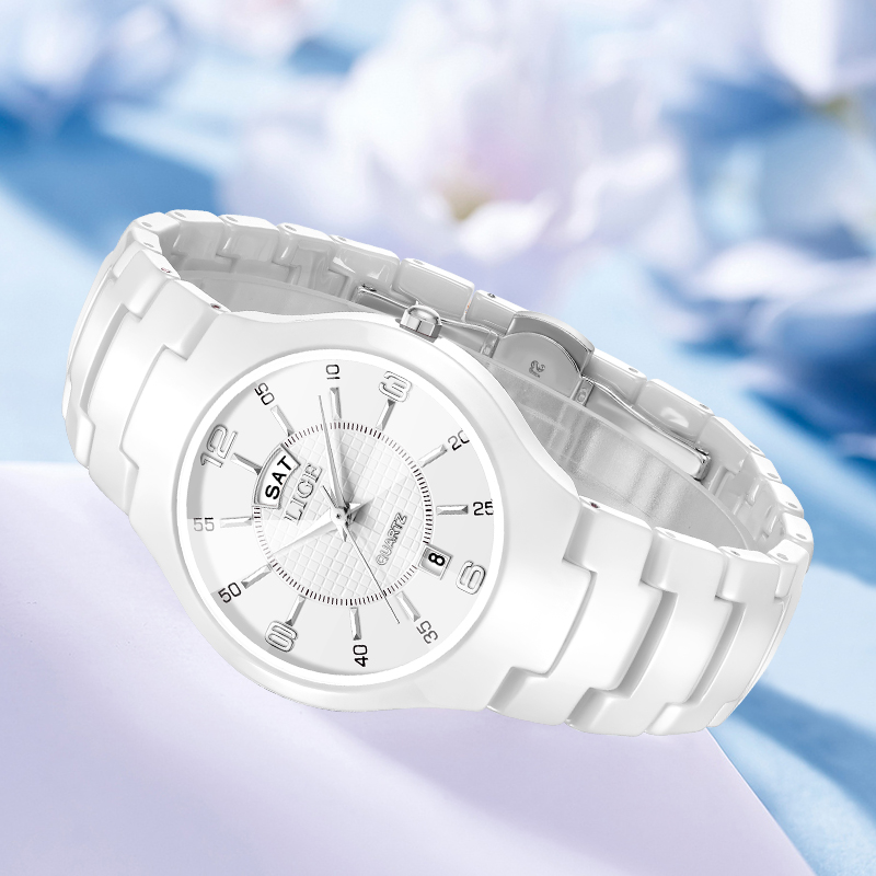 LIGE 우아하고 고급스러운 여성용 쿼츠 시계, 패션  - Luxury Ceramic Watch 리뷰 및 가격