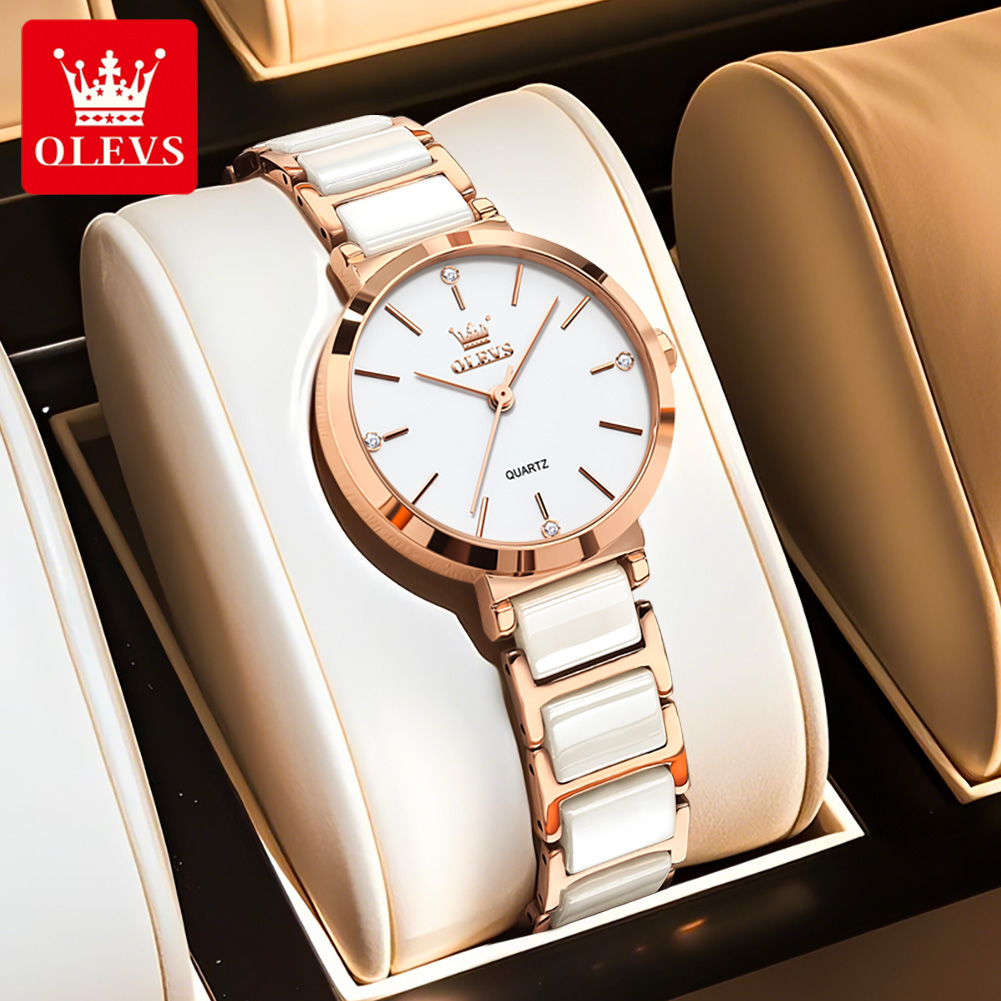 OLEVS 5877 여성용 시계, 고급스러운 로즈골드  - Luxury Ceramic Watch 리뷰 및 가격