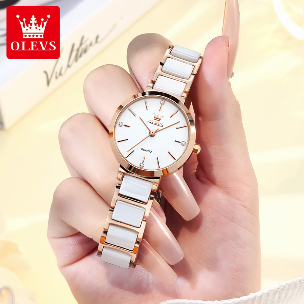 OLEVS 5877 여성용 시계, 고급스러운 로즈골드  - Luxury Ceramic Watch 리뷰 및 가격