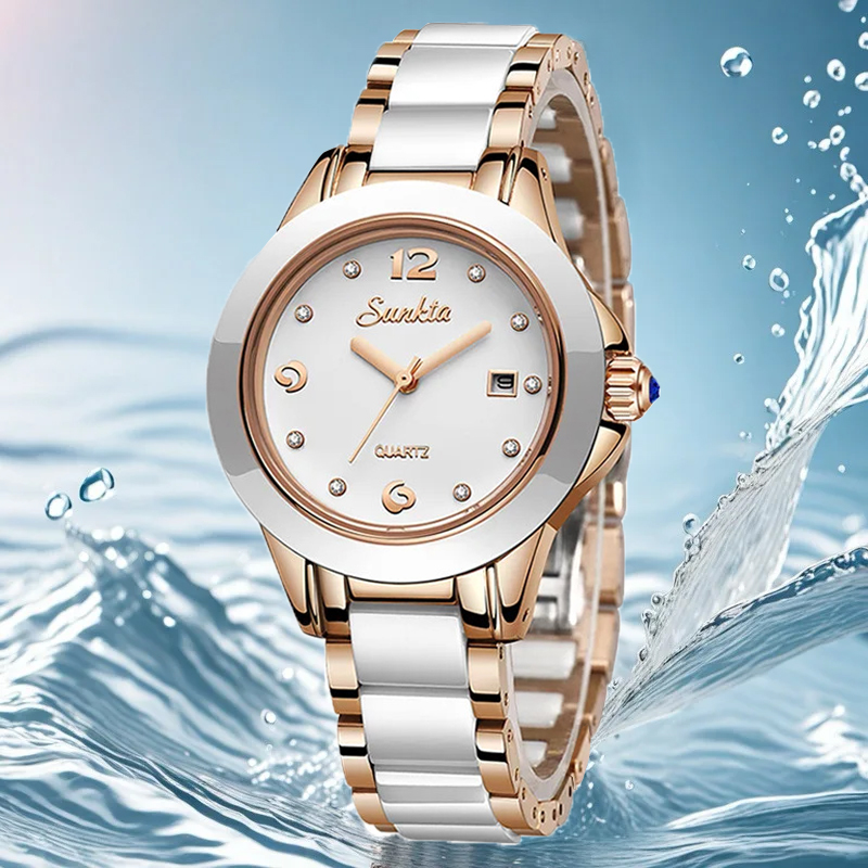 Sunkta 패션 캐주얼 쿼츠 여성 시계 우아한 럭셔리 - Luxury Ceramic Watch 리뷰 및 가격