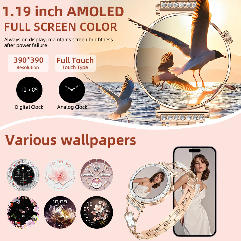 LIGE 여성용 스마트워치 1.19인치 AMOLED H - Smartwatch Latest Watches For Women 리뷰 및 가격