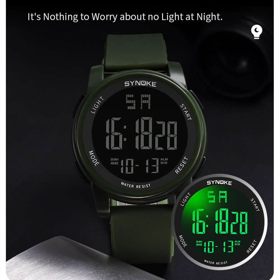 SYNOKE 남성 야외 스포츠 다기능 방수 5Bar 충 - Tide Watch Surf 리뷰 및 가격