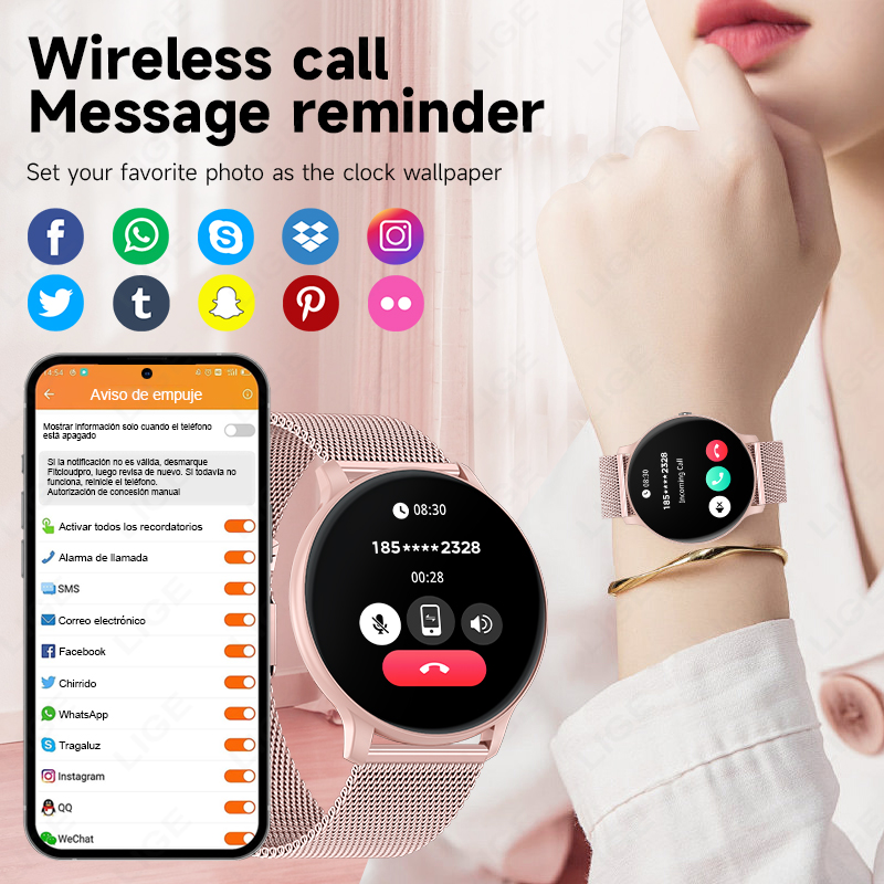 LIGE 2026 스포츠 피트니스 시계 여성용 블루투스 - Smartwatch Latest Watches For Women 리뷰 및 가격