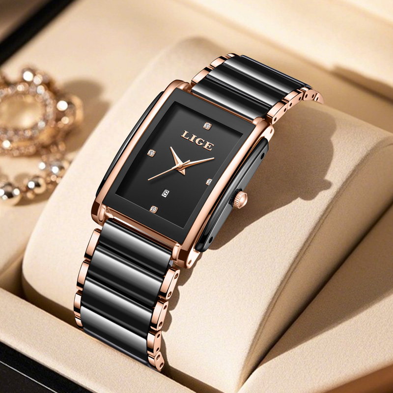 LIGE 패션 우아한 여성용 시계 전체 세라믹 스트랩  - Luxury Ceramic Watch 리뷰 및 가격
