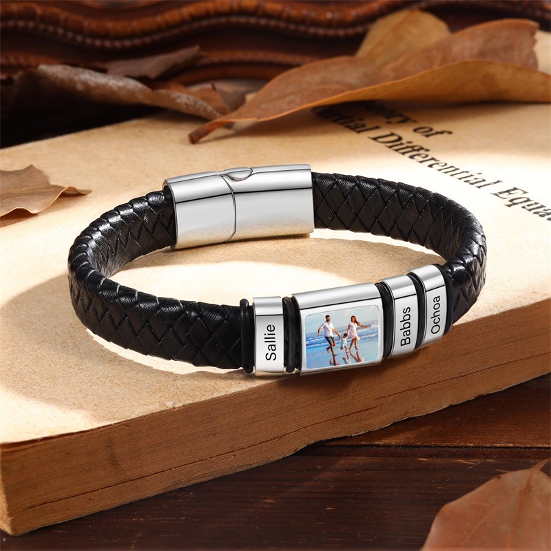 남자를위한 사용자 정의 사진 팔찌 맞춤형 그림 팔찌 가 - Smartwatch Sports Watches For Men 리뷰 및 가격