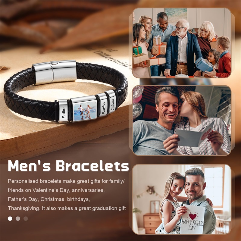 남자를위한 사용자 정의 사진 팔찌 맞춤형 그림 팔찌 가 - Smartwatch Sports Watches For Men 리뷰 및 가격